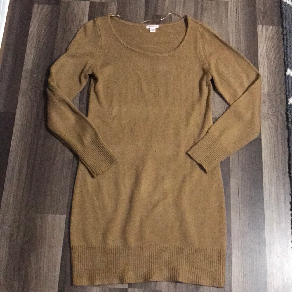 TAN SWEATER TUNIC/DRESS LENGTH
